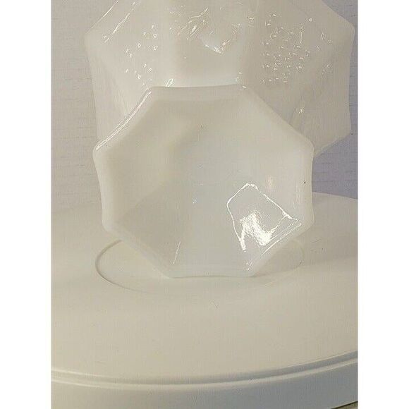 Vintage Anchor Hocking Milk Glass Grape and Leaves Octagon Candy Dish - Picture 9 of 10